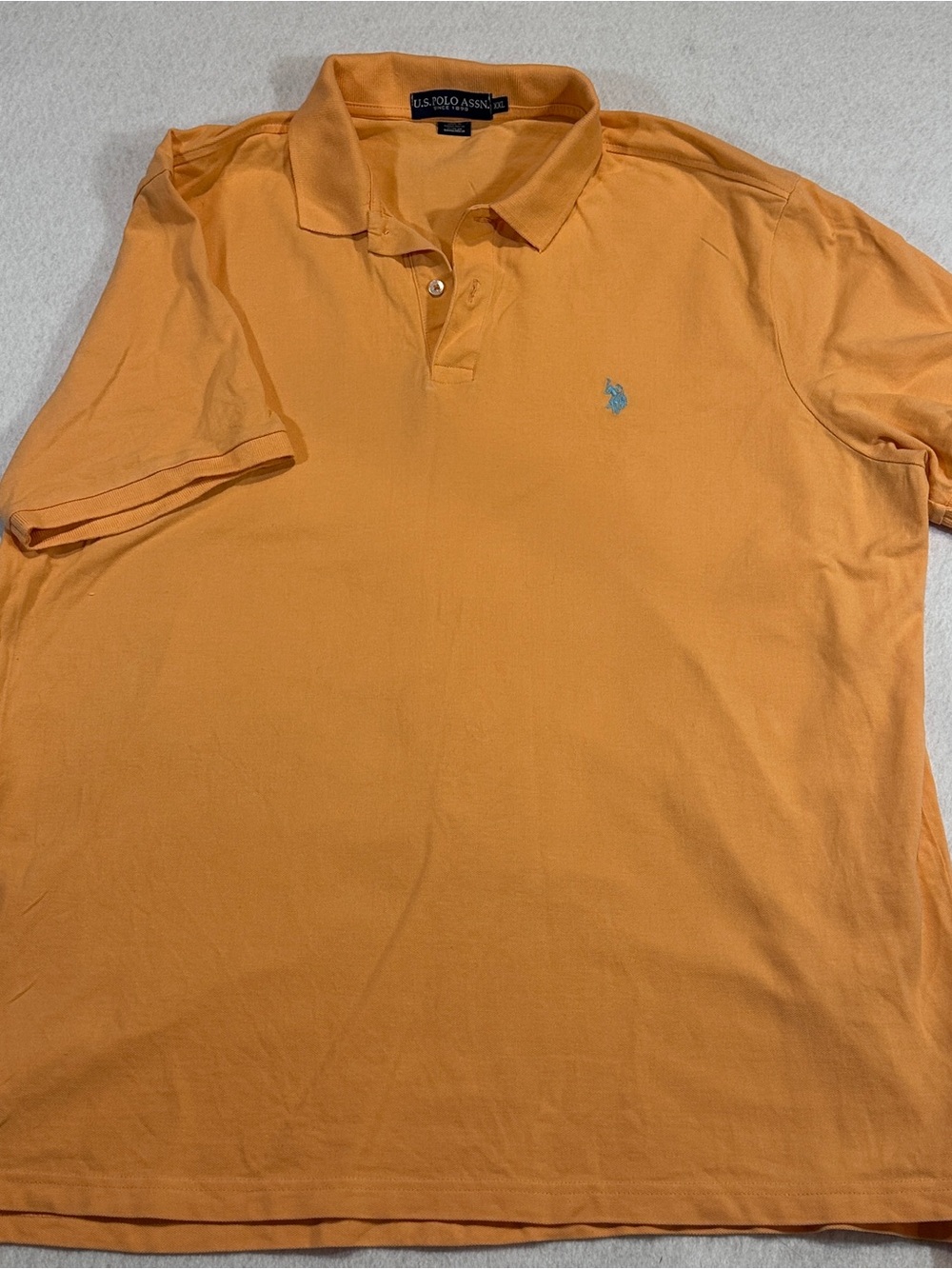 U.S. Polo Assn. Men's orangey Polo Shirt with Embroidered Logo Sz XXL